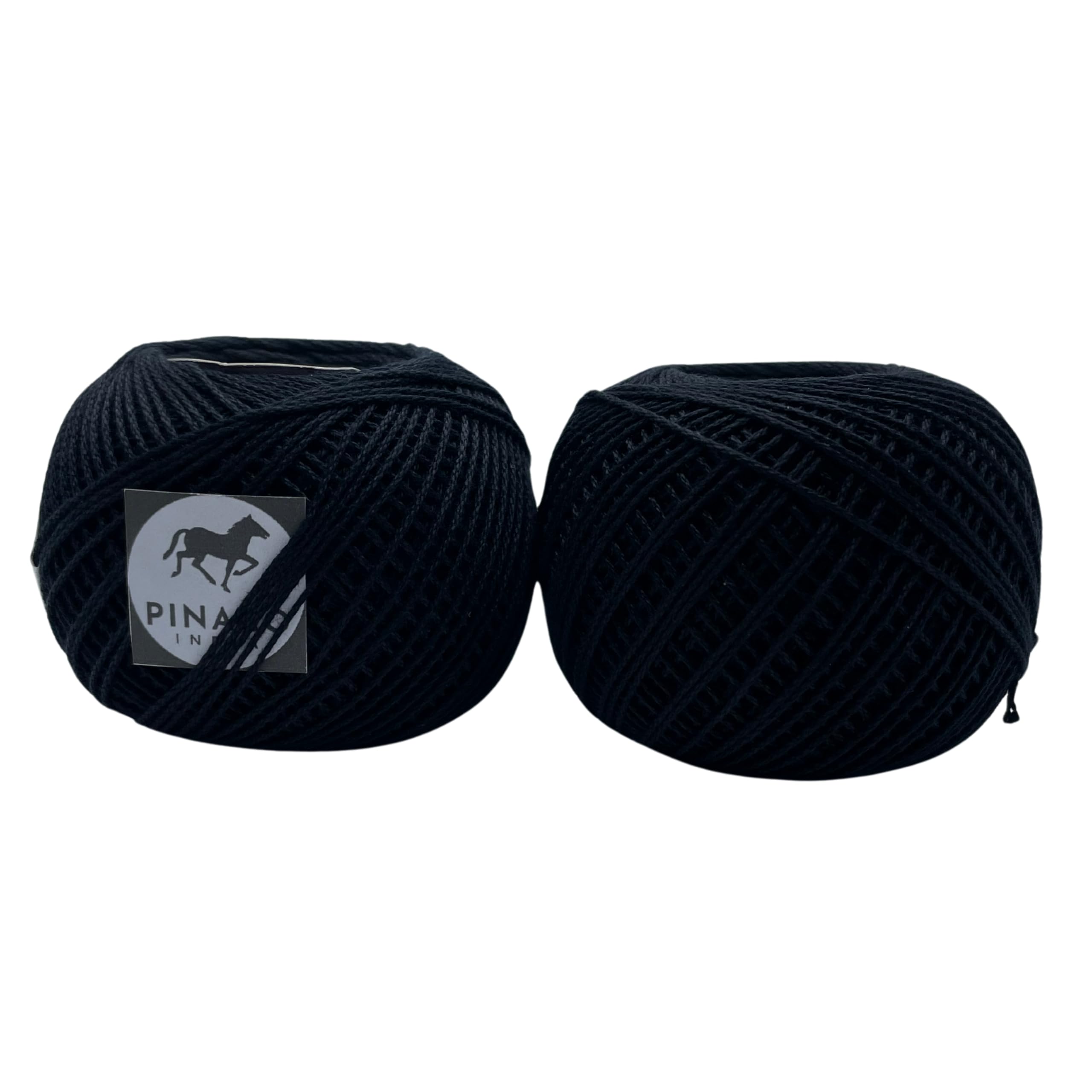 Anchor Mercerised Yarn Ball for Crochet & Crafts 50GM (Art. 4057, Pack of 1 Black Ball) – Premium Lustrous Pearl Yarn for Embroidery, Crochet & Crafting – Smooth, Durable & Vibrant Colors