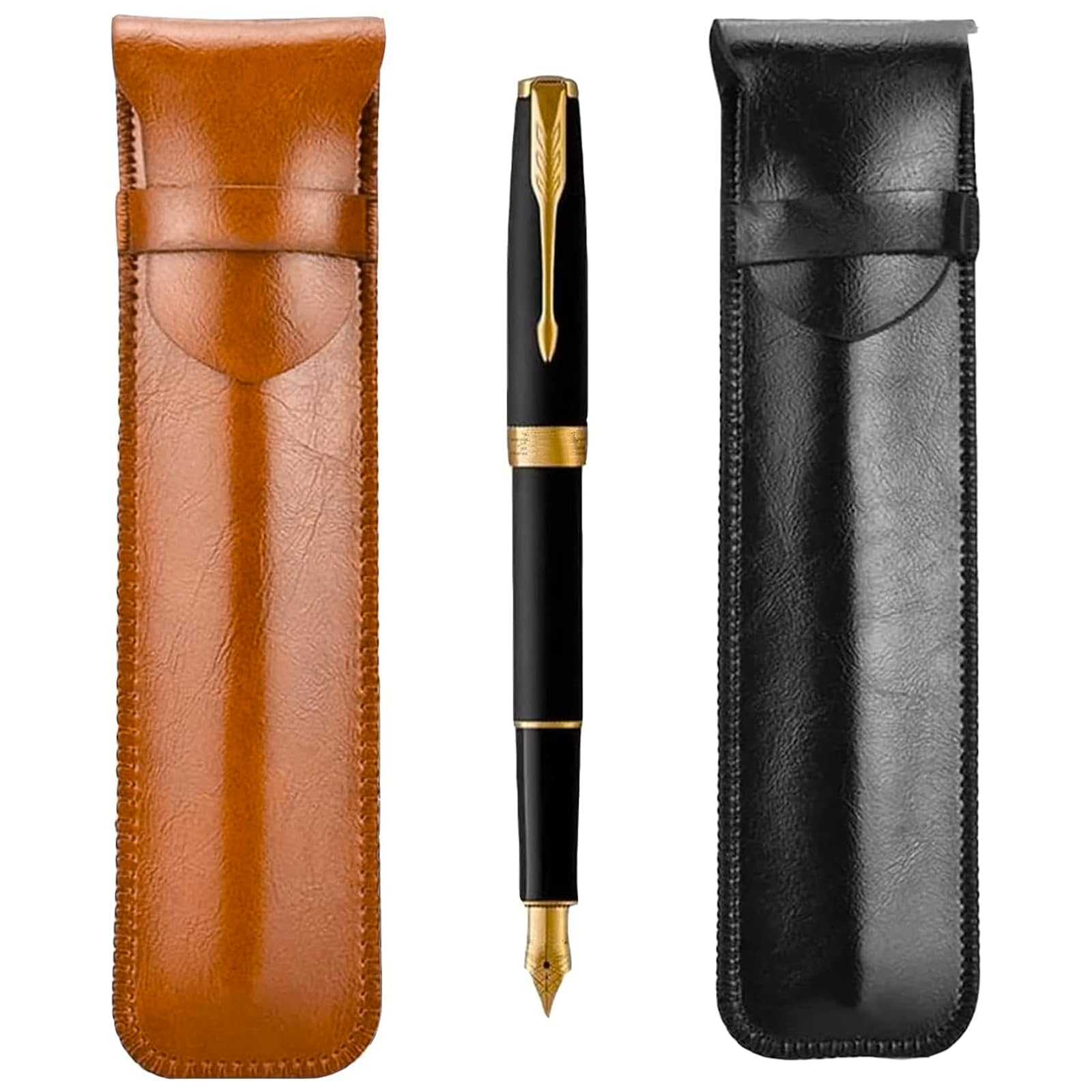 Trousse à Stylo,Sac à Crayons En Cuir Véritable Fait à La Main,étui à