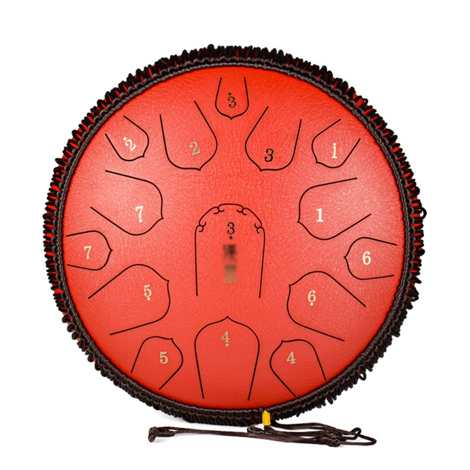 Tambor de la lengua de acero de 14 pulgadas 15 nota D Instrumento de percusión de tambor de acero, regalo para adultos y niños, meditación, yoga y zen (Color : B)