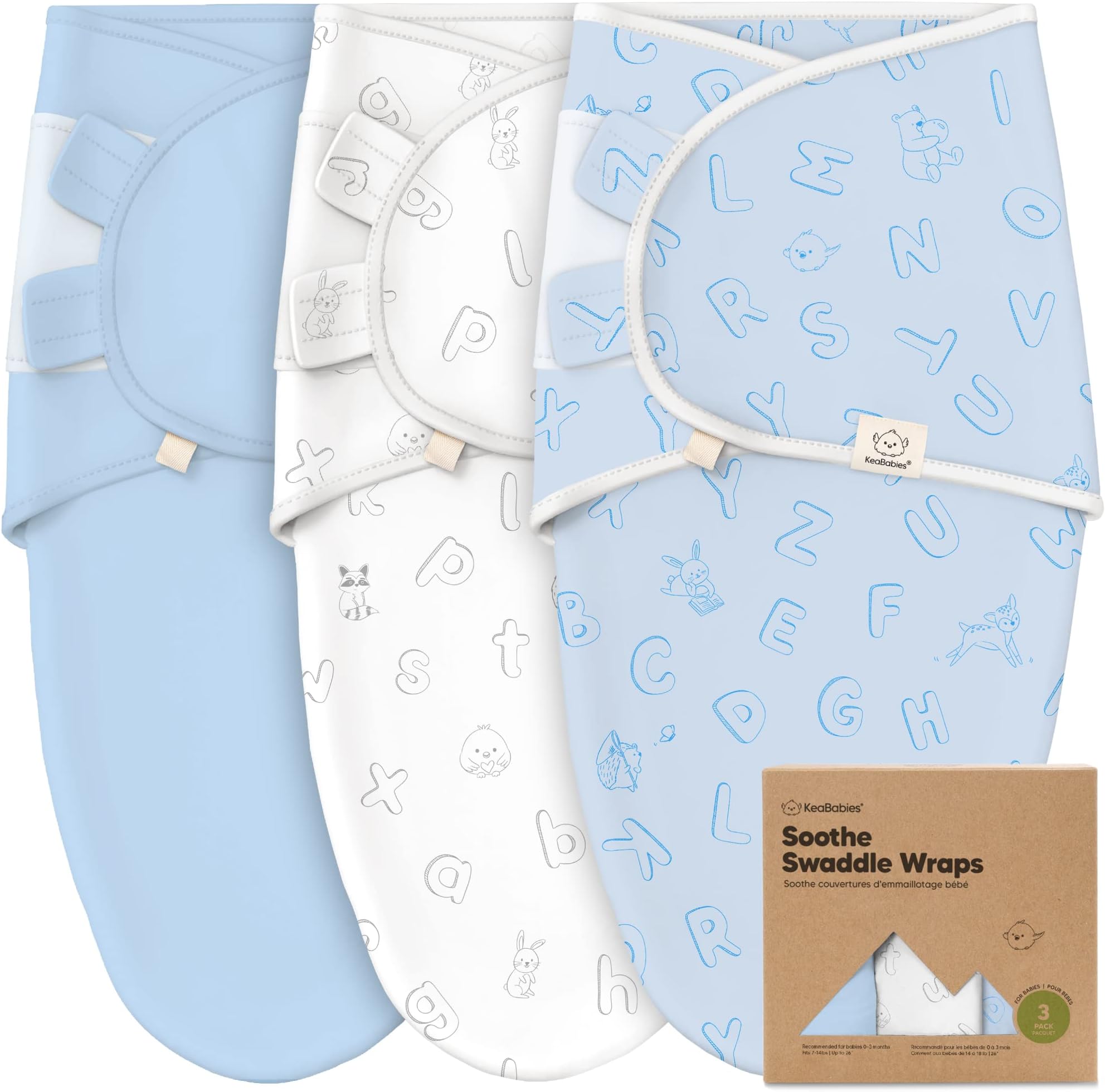 KeaBabies Unisex Baby Keababies Baby Crib Sheets (pack of 3)