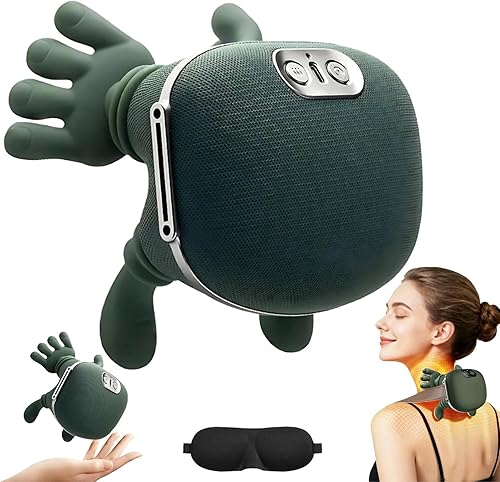 Masajeador inalámbrico 4D  Alivio de tejido profundo Shiatsu con calor, masajeador shiatsu biónico portátil, tres modos de masaje, diseño ajustable