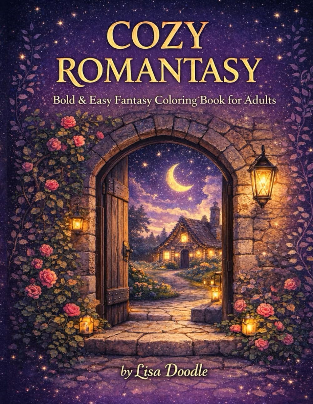 Cozy Romantasy: Bold & Easy Fantasy Coloring Book for Adults