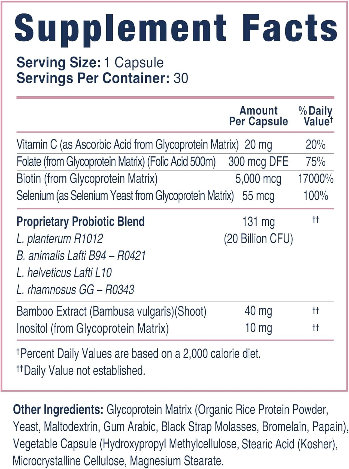 Supplement – Supports Collagen Production, Hair, Skin, Nails - 20B CFU Probiotics - Acid Resistant Veggie Capsule - Gut Health, Microbiome, Fermented Vitamins, Alleviates Bloating