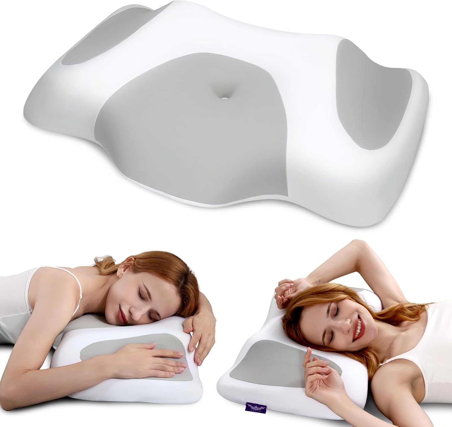 Memory Foam Cervical Neck Pillow for Pain Relief – Ergonomic Orthopedic Pillow for Side Sleepers, Neck Support Pillow for Sleeping, Cooling Washable Cover, Pillows for Neck & Shoulder Pain