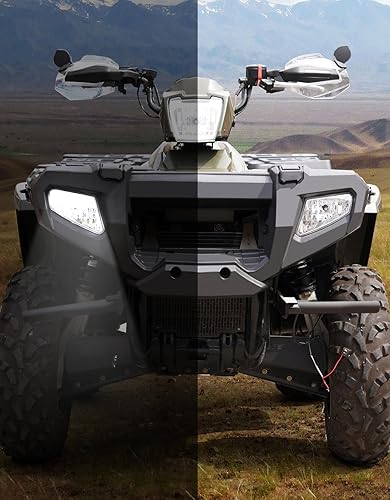 Miniatura 8 de A & UTV PRO Carcasa de faros delanteros para Polaris Sportsman 500 HO EFI TOURING 2005-2010, cubiertas de luz delantera izquierda y derecha,