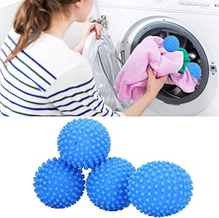 Atyhao 4 bolas de lavagem bola de secagem oval PVC bola de lavanderia bola de pompom arruela bola de limpeza para arruelas de panela