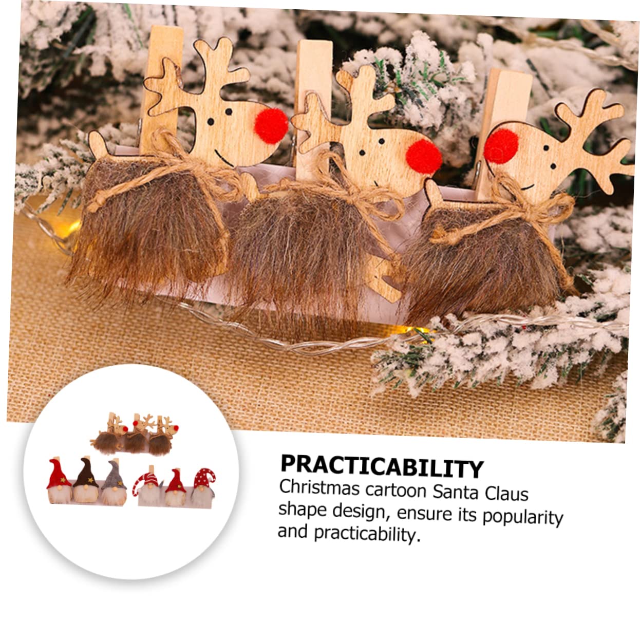 27stücke Weihnachts-holzklammern Im Santa Claus Design Kreative Deko-Clips Für Fotos Notizen Und Partys Advents Und Weihnachtsdekoration Stilvolle Holzverschönerungen Für Jeden