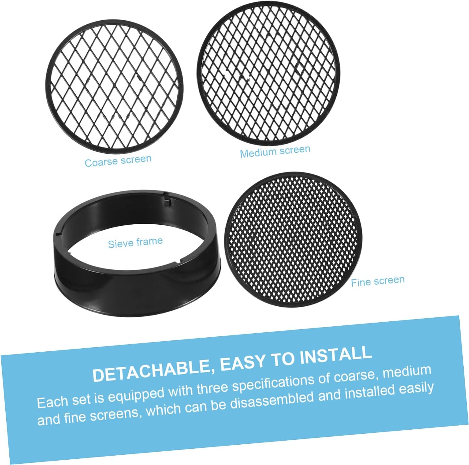 20pcs Soil Sieve Set 5 Sets of Garden Sieve Portable Sifter Stone Mesh Gardening Tool Easy Clean