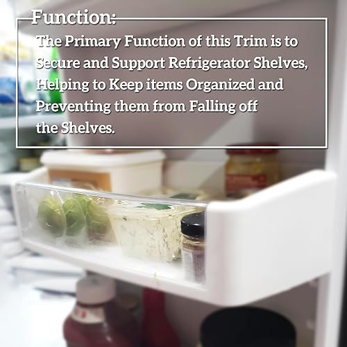 Miniatura 6 de Reemplazo del estante de la puerta del refrigerador para GE refrigerador estante Trim (transparente) WR71X10761 WR71X10289 Insertar piezas del módulo