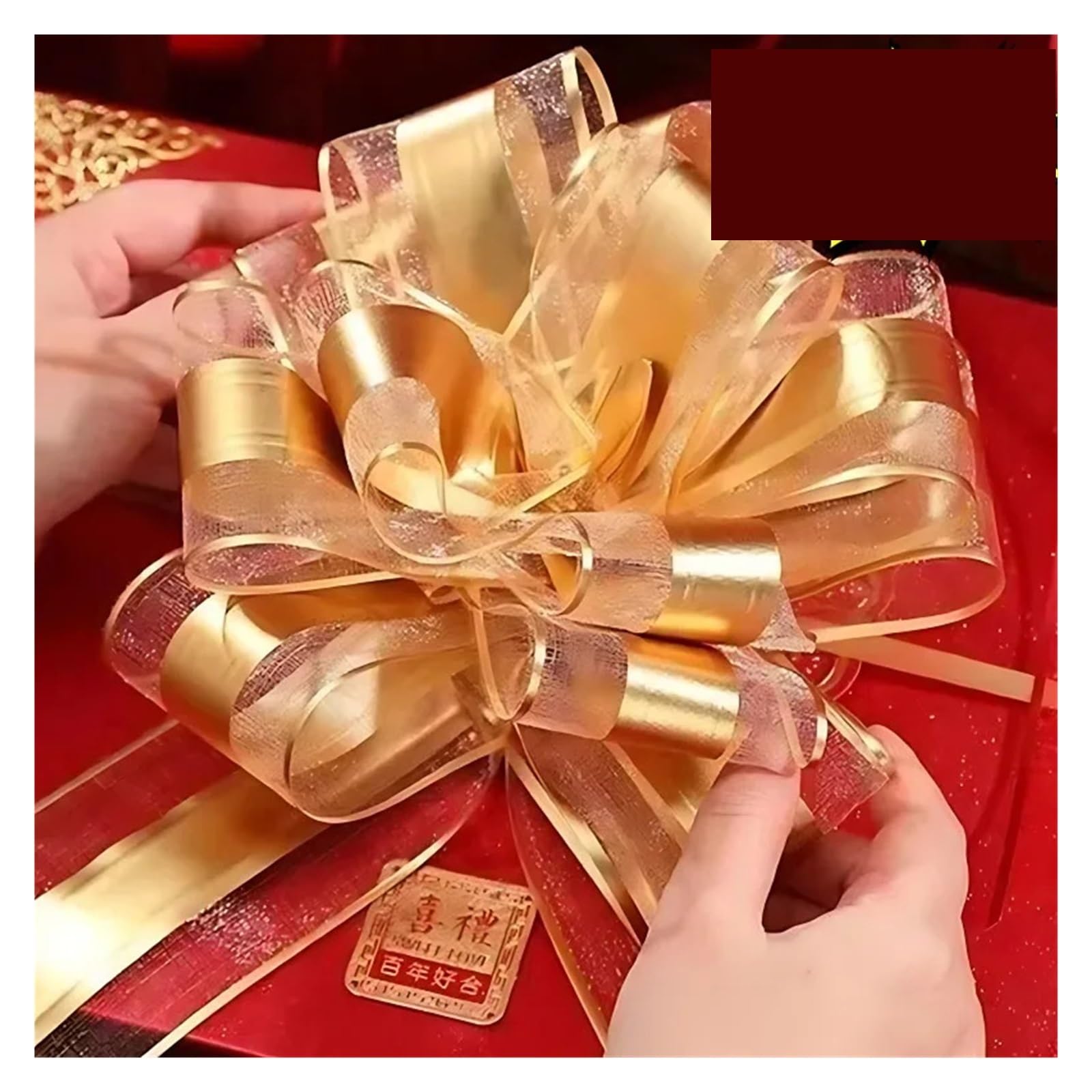 40 Fiocchi da Tirare, Nastri Regalo, Avvolgere, Decorazioni for Matrimoni, Feste di Compleanno per Casa(White)
