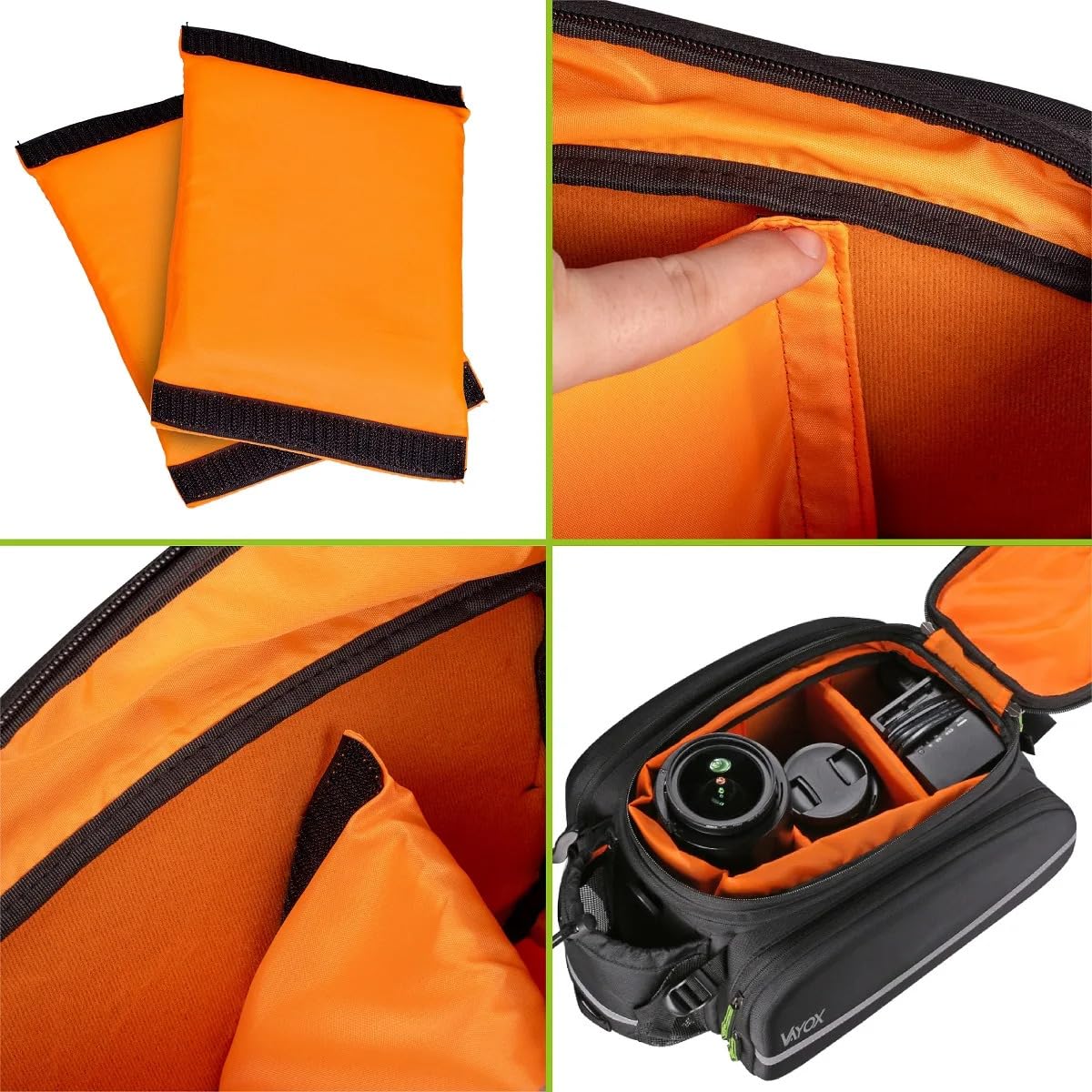VAYOX 35L fahrradtaschen für gepäckträger Erweiterbar Wasserdicht Regenhüll Premium fahrradtasche. Perfekte satteltaschen für Fahrrad mit Schultergurt, Bungee-Kordel, Flaschenhalter (10-35L)