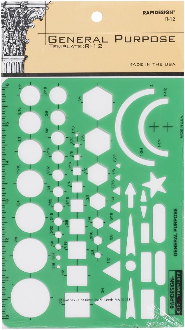 Rapidesign Sketch Scale Template, 1 Each (R20) : Drafting Tools : Arts, Crafts & Sewing