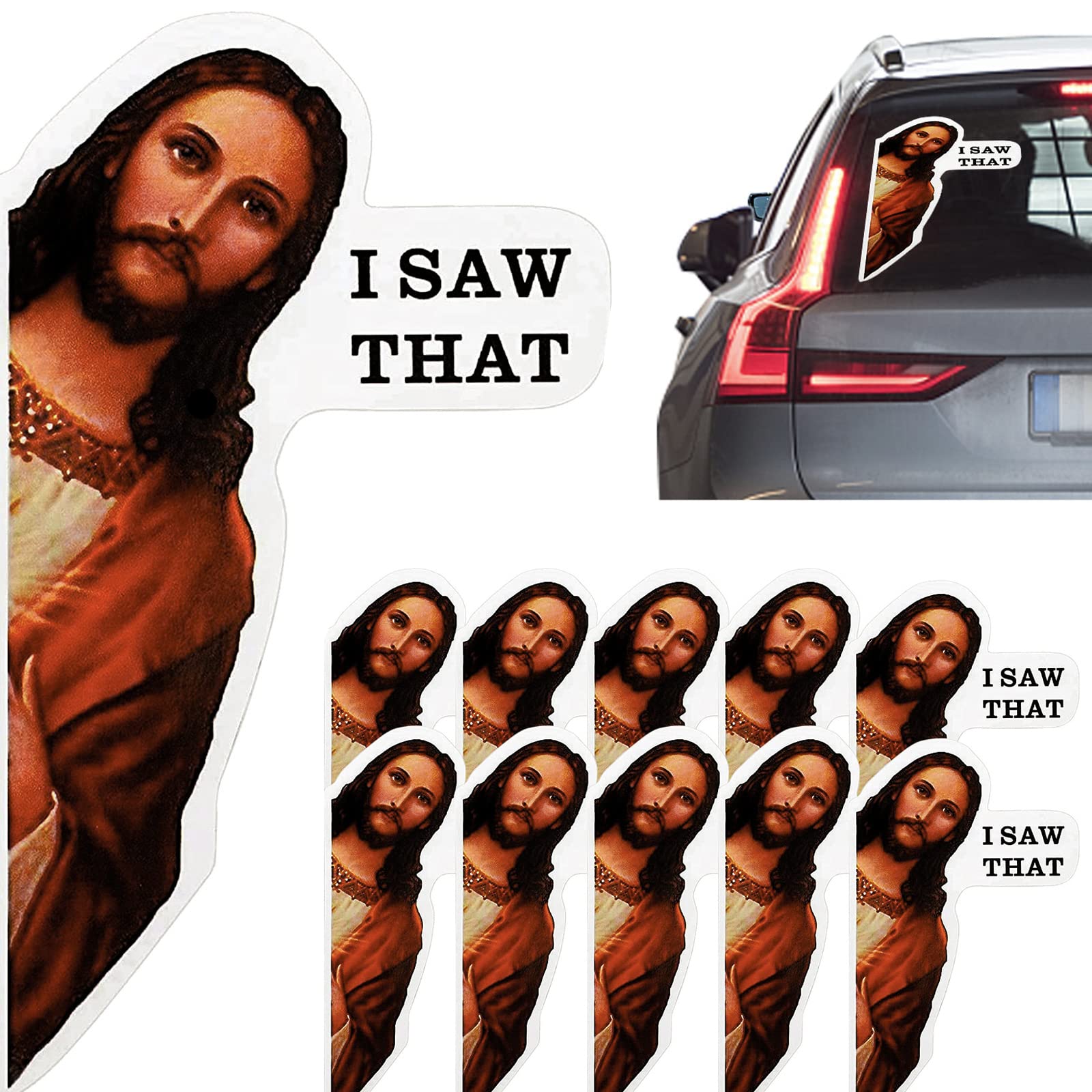 Buy 10 Pieces I Saw That Jesus Stickers Online at desertcartSouth Africa