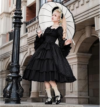 Yucahype Gothic Lolita Dress, Long-Sleeved, Halloween, Christmas, Large Size, Ruffles, Costume, Photography, Sweet Lolita, Princess, Cosplay, Lolita, Aristocratic Lady, Lace