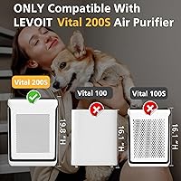 Vista 3 de Filtro de repuesto Vital 200S para mascotas para el purificador de aire LEVOIT Vital 200S y Vital 200S-P, filtro HEPA y de carbón activado, Vital