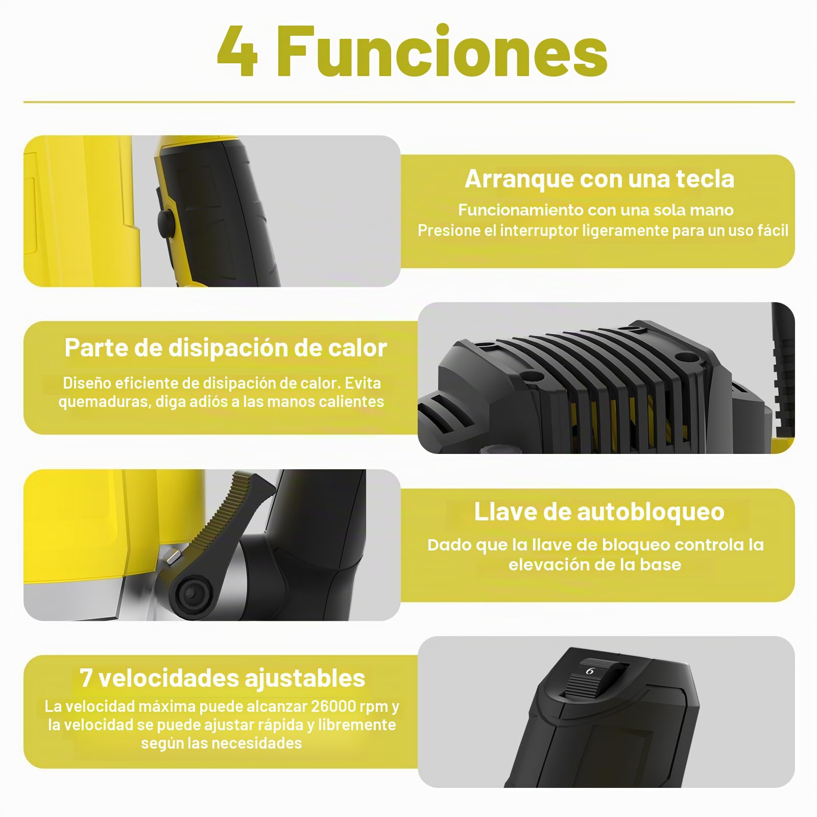 DEWINNER Fresadora Para Madera 1800 W 10000-26000 RPM, Rebajadora Eléctrica con Juego de 12 fresas,7 Velocidades,3 Alicates de 6,8,12 mm,Ajuste de la Profundidad de Fresado,Caja de Plástico