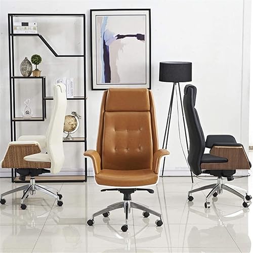 Miniatura 2 de Silla de escritorio de oficina silla de oficina ejecutiva silla de juegos de cuero de vacuno respaldo giratorio ergonómico reclinable silla extra