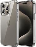 JETech Case for iPhone 15 Pro 6.1-Inch, Non-Yellowing Shockproof Phone Bumper Cover, Anti-Scratch Clear Back (Natural Titanium)