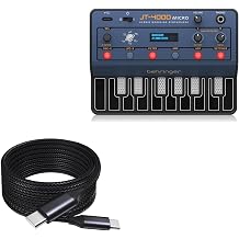 BoxWave Cable Compatible with Behringer JT-4000 - DirectSync PD Cable 10ft - USB-C to USB-C 100W, Long Type C Braided Nylon Alloy Fast Charge - Jet Black