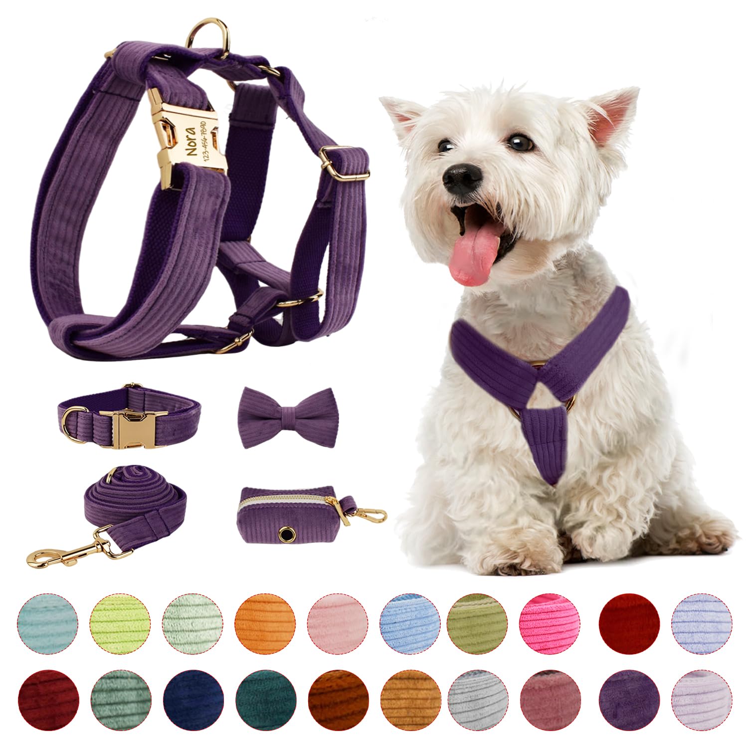 Pettorina Per Cani Personalizzabile - Taglie Piccola, Media, Grande, Riflettente E Antifuga - Foto 7