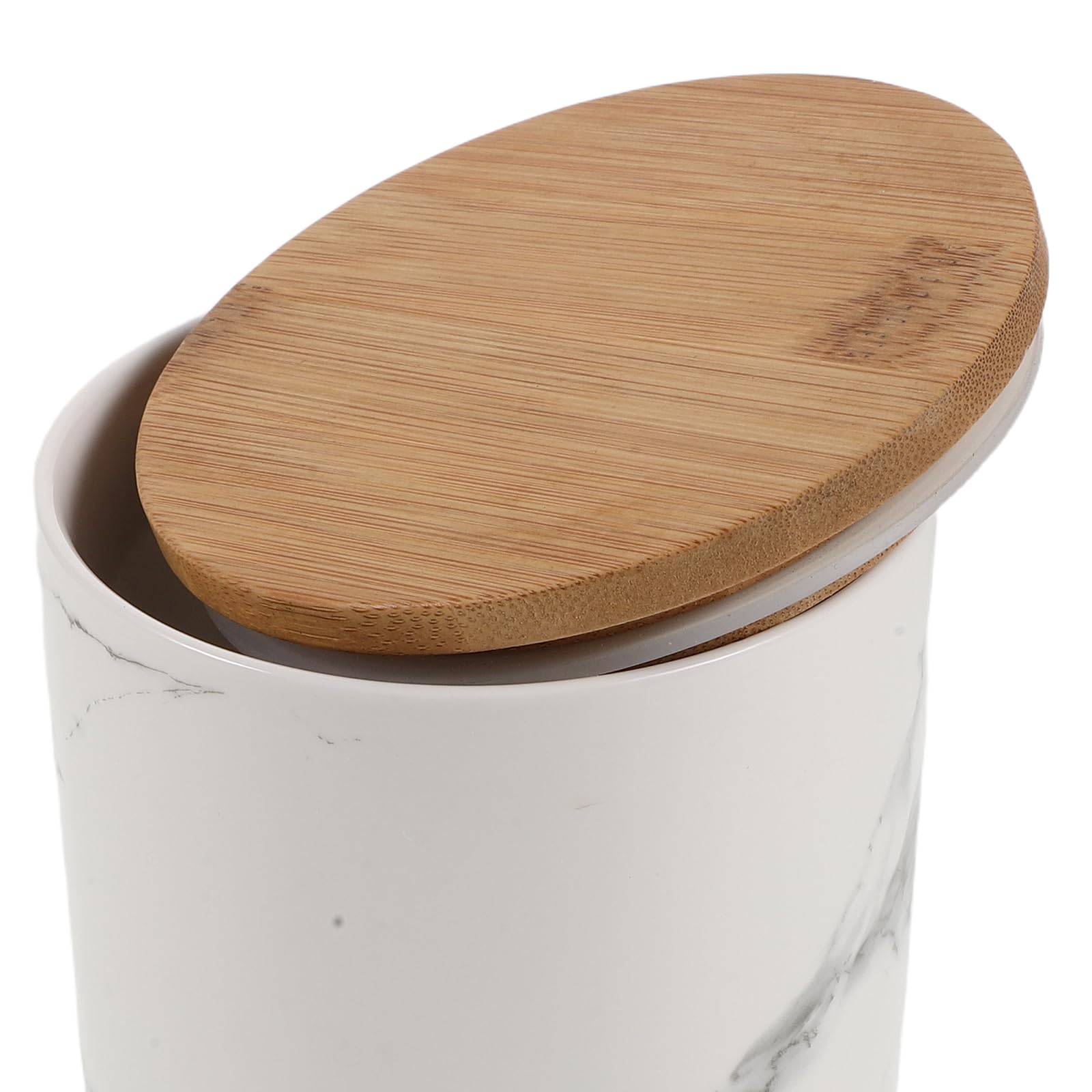 Zerodeko Bote de cerámica para almacenar alimentos: Tarro para té, azúcar y café con tapa hermética - Contenedor de 765 ml para galletas, dulces y especias, con elegante diseño de mármol, ideal