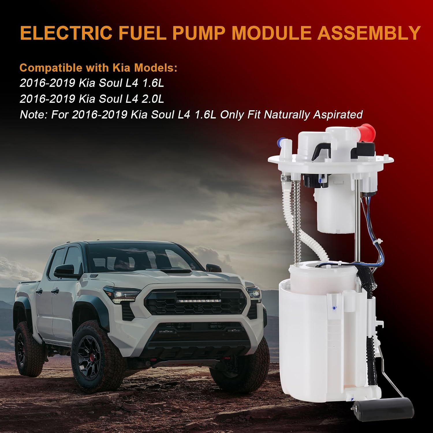 Electric Fuel Pump Module Assembly Compatible with Kia Soul 2016 2017 2018 2019 1.6L 2.0L, Replace# 31110B2501, 31110B2550, 31120B2501, 31120B2550, 94460B2000, 94460B2500 with Sending Unit