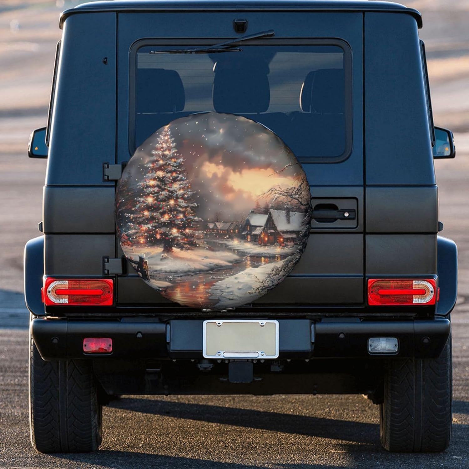 Merry Christmas Print Tire Cover Universal Spare Wheel for Trailer Rv SUV Truck Camper Travel Accessories