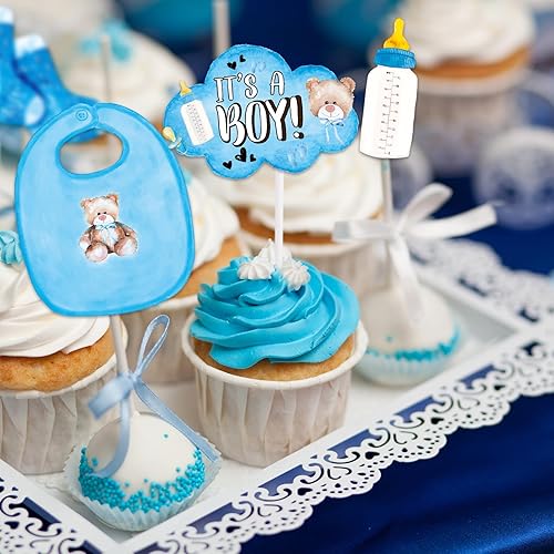 Miniatura 10 de Whaline 72 piezas de decoración para cupcakes con temática de bombero, 12 diseños, camión de bomberos, palillos de cupcake de bomberos, rescate de