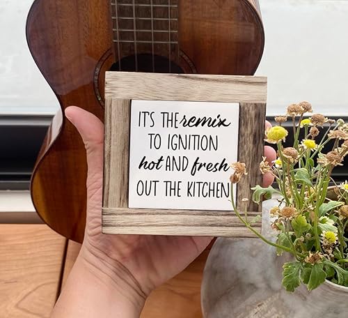 Miniatura 3 de Cartel de cocina, letreros de madera con placas de caja, letrero de decoración de estante, letrero de cocina rústica, decoración de cocina de casa