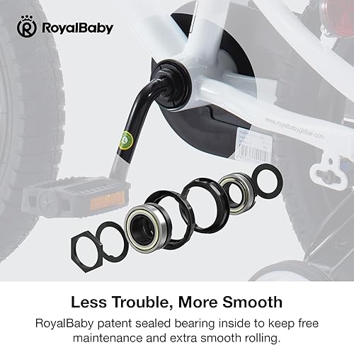 Miniatura 144 de RoyalBaby Kids Bike Freestyle Classic & EZ Balance Pedal Switchable Bicycle, 12 14 16 18 Inch, 3-10 Years Toddler to Big Kids Verde