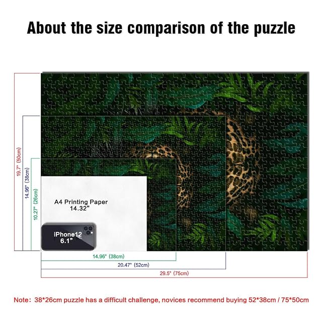 Foto 5 de 6 de Rompecabezas para Adolescentes de 2000 Piezas Leopardo Africano en la Jungla Regalos de Juegos desafiantes…