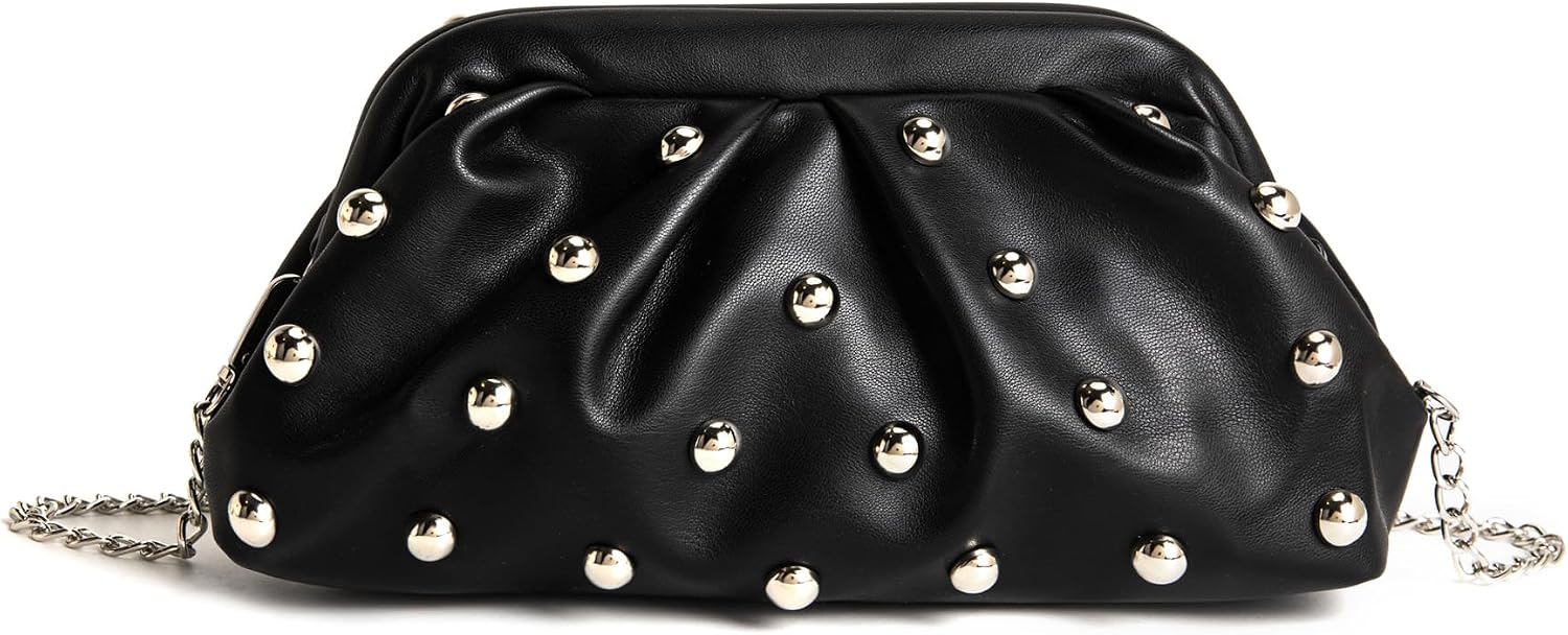 KingTo Soft Cloud Clutch Purse for Women, Dumpling Crossbody Bag with Strap