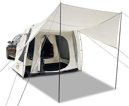 Tienda de campaña para acampar para 4 a 6 personas, universal, SUV, camioneta, portón trasero, impermeable, UPF 50 + incluye tienda de campaña con