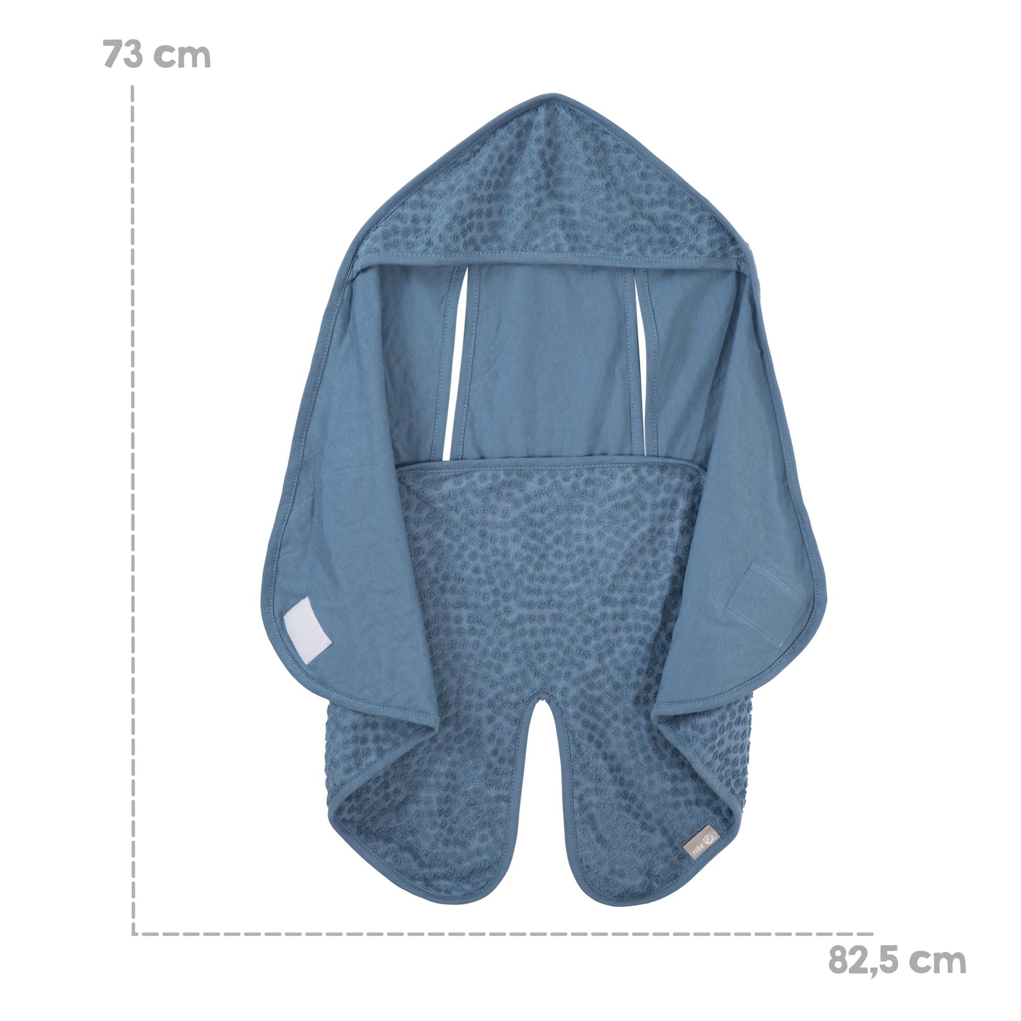 roba Coperta Avvolgente per Bambini Seashells Indigo - 80 x 80 cm - Certificata GOTS & Oeko Tex - Cotone BIO - Traspirante - Blu Indaco