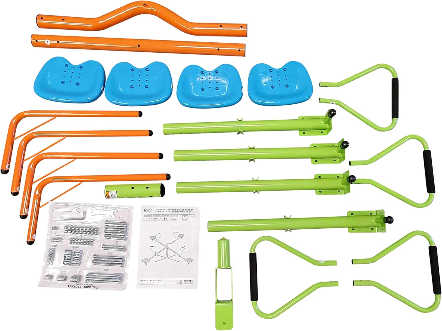 360-Degree 4 Seater Swivel Seesaw, Indoor or Outdoor, (Weight Limit 100lbs)