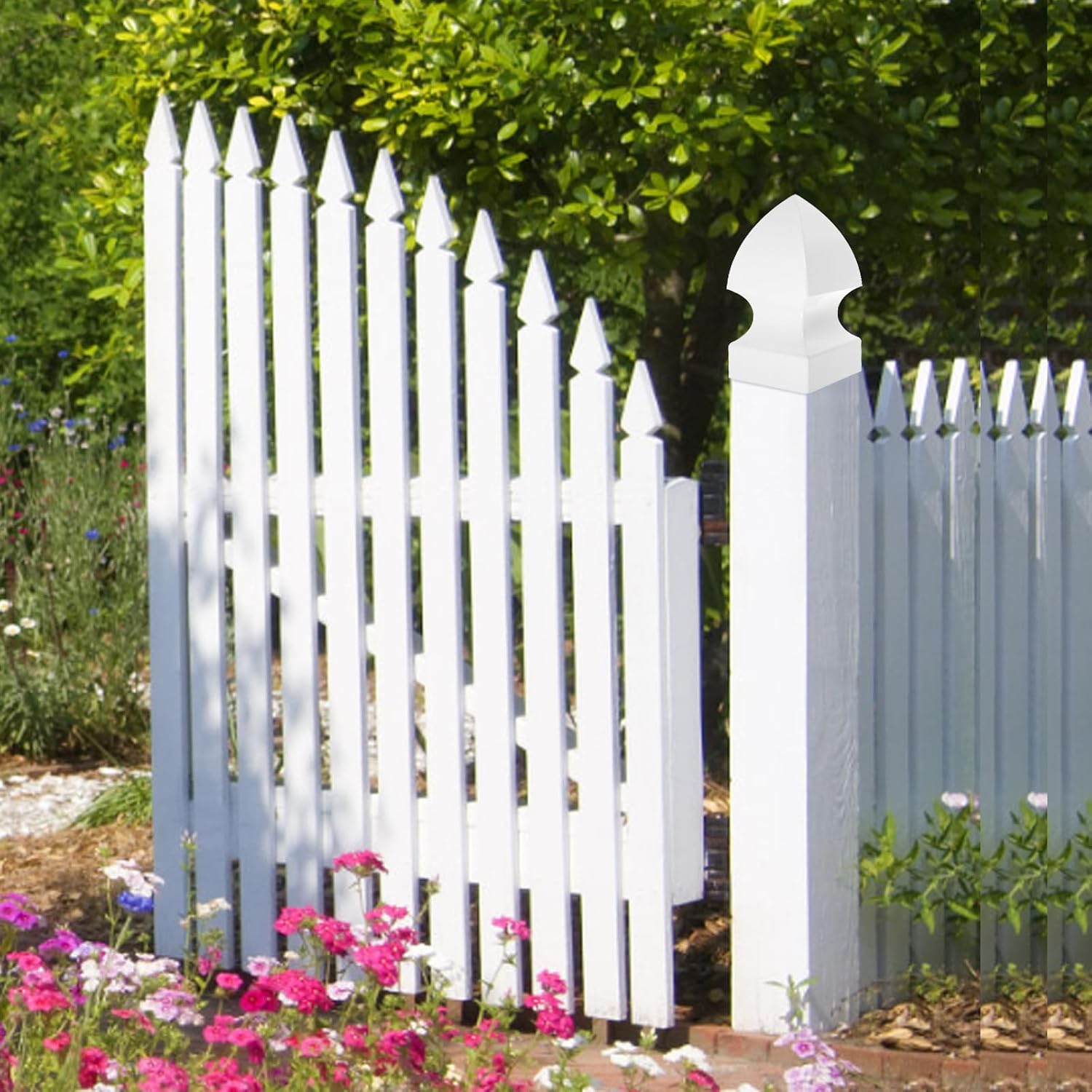 Plastic Fence Post Cap PVC Square Post Cover for Outdoor Decking and Garden Fence 1pcs Guardrail Plastic Cover for Chain Link