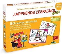 Download J'apprends l'espagnol autrement - Niveau débutant: 80 cartes mentales pour apprendre facilement la grammaire,la conjugaison et le vocabulaire espagnols ! + 1 livret explicatif PDF