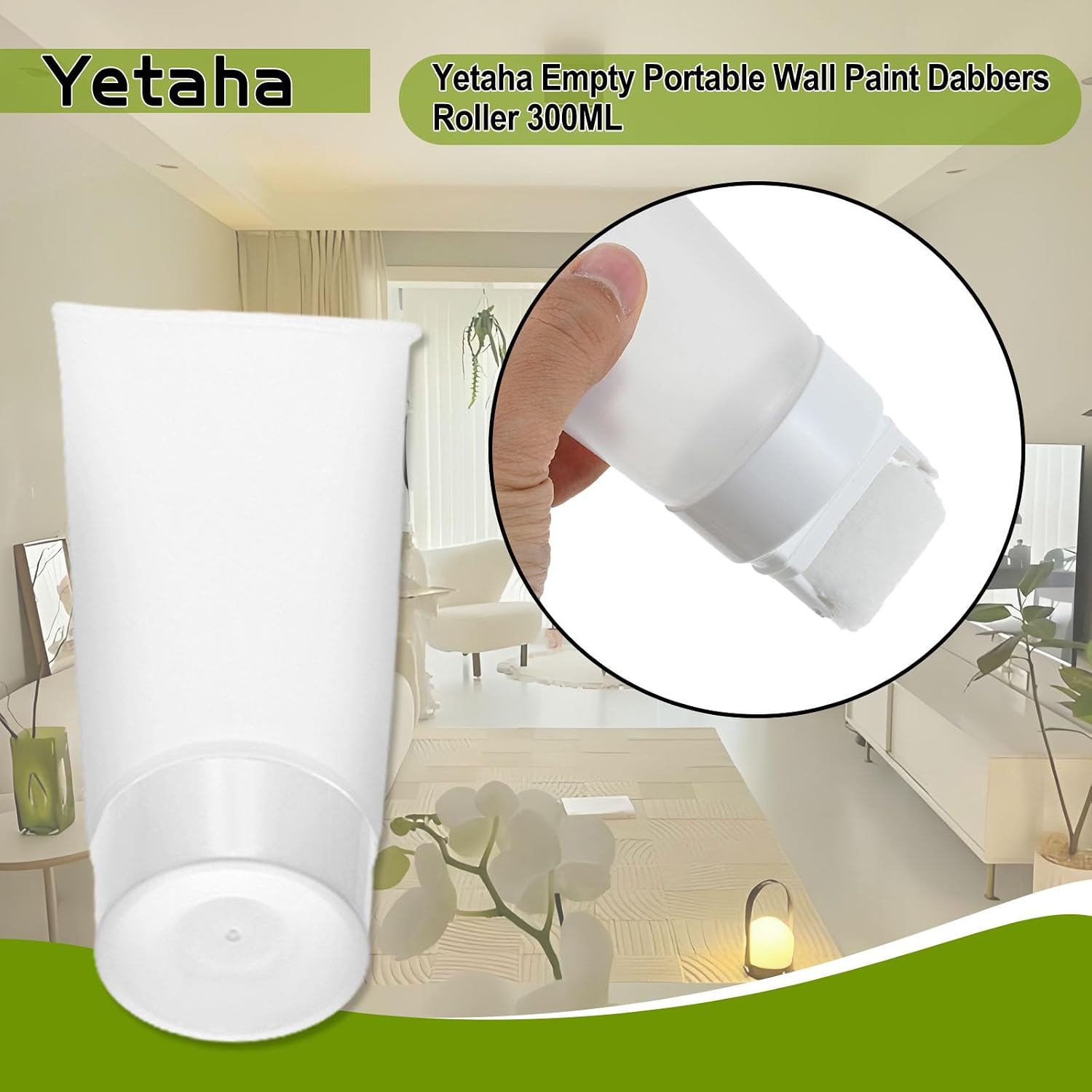 Yetaha 300ml Empty Refillable Portable Wall Paint Dabber Roller | Large 300ml capacity refillable roller, portable design for stain removal, graffiti cleanup & handmade art painting