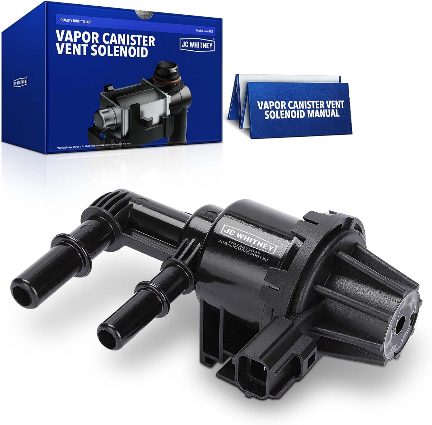JC Whitney JFBAJCWVCS00138 Vapor Canister Purge Solenoid - Compatible with Ford Fusion 07-12, Focus 08-11, Taurus 08-12, Flex 09-12, Lincoln MKZ 07-12 - 2.0L 2.3L 3.0L 3.5L 3.7L