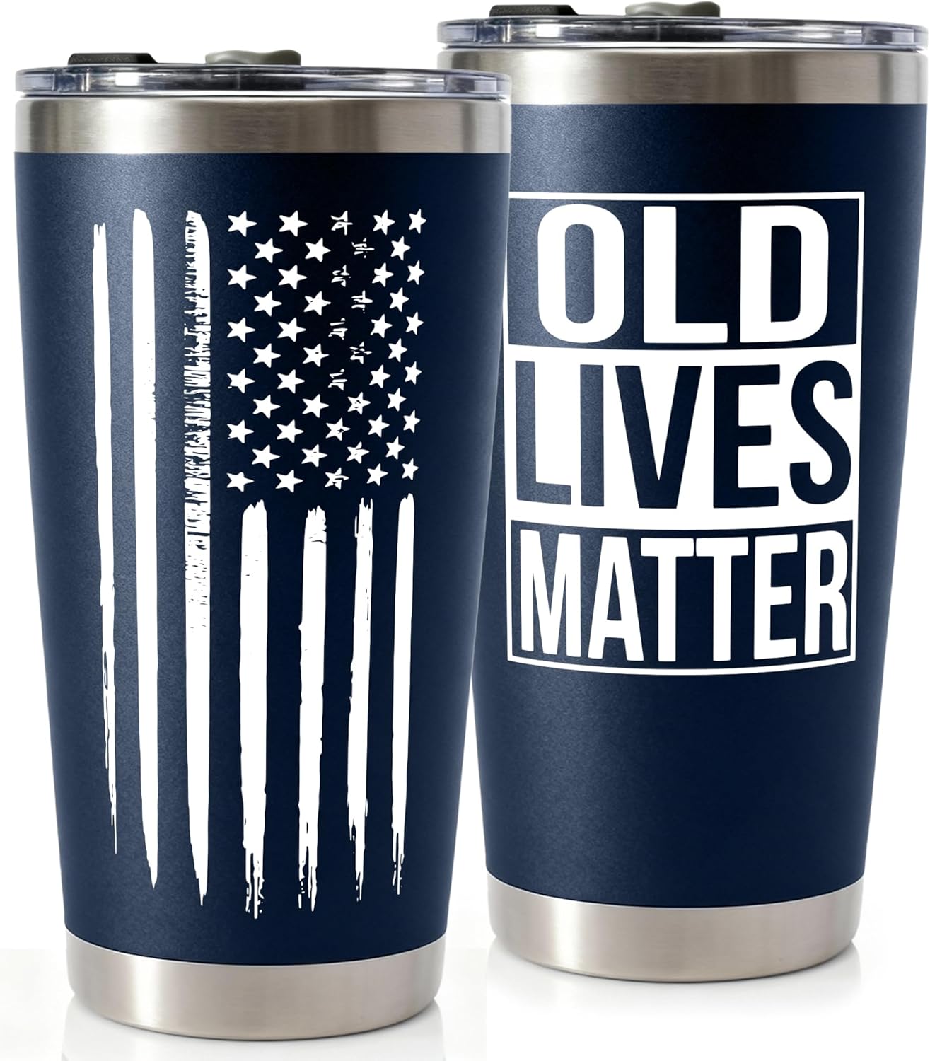Gag Gifts for Men - Gifts for Dad from Daughter, Son for Fathers Day, Christmas - 30th, 40th, 50th, 60th Birthday Gifts for Men, Him - Dad Birthday Gifts, Old Man Gift, Old Lives Matter Tumbler 20oz