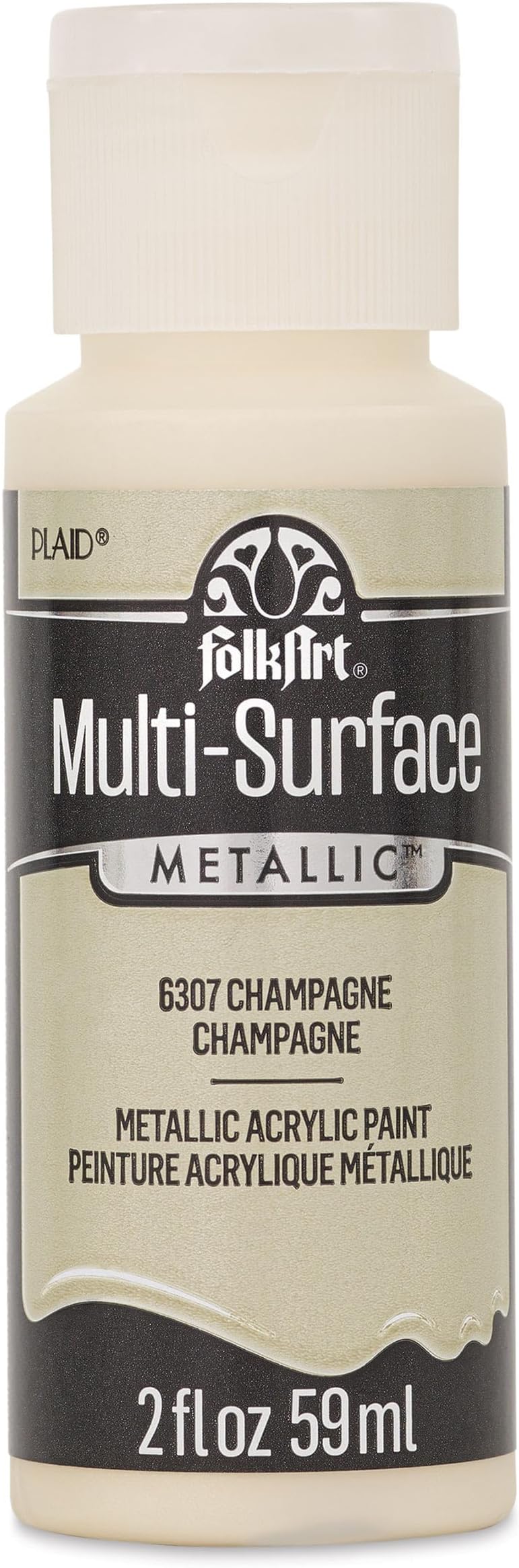 Multi-Surface Metallic Paint in Assorted Colors (2 oz), Metallic Champagne