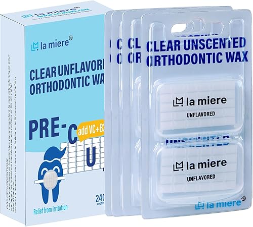 Miniatura 6 de 8 paquetes de ortodoncia de cera de ortodoncia precortadas de grado alimenticio de grado alimenticio, cera de ortodoncia, menta y fresa