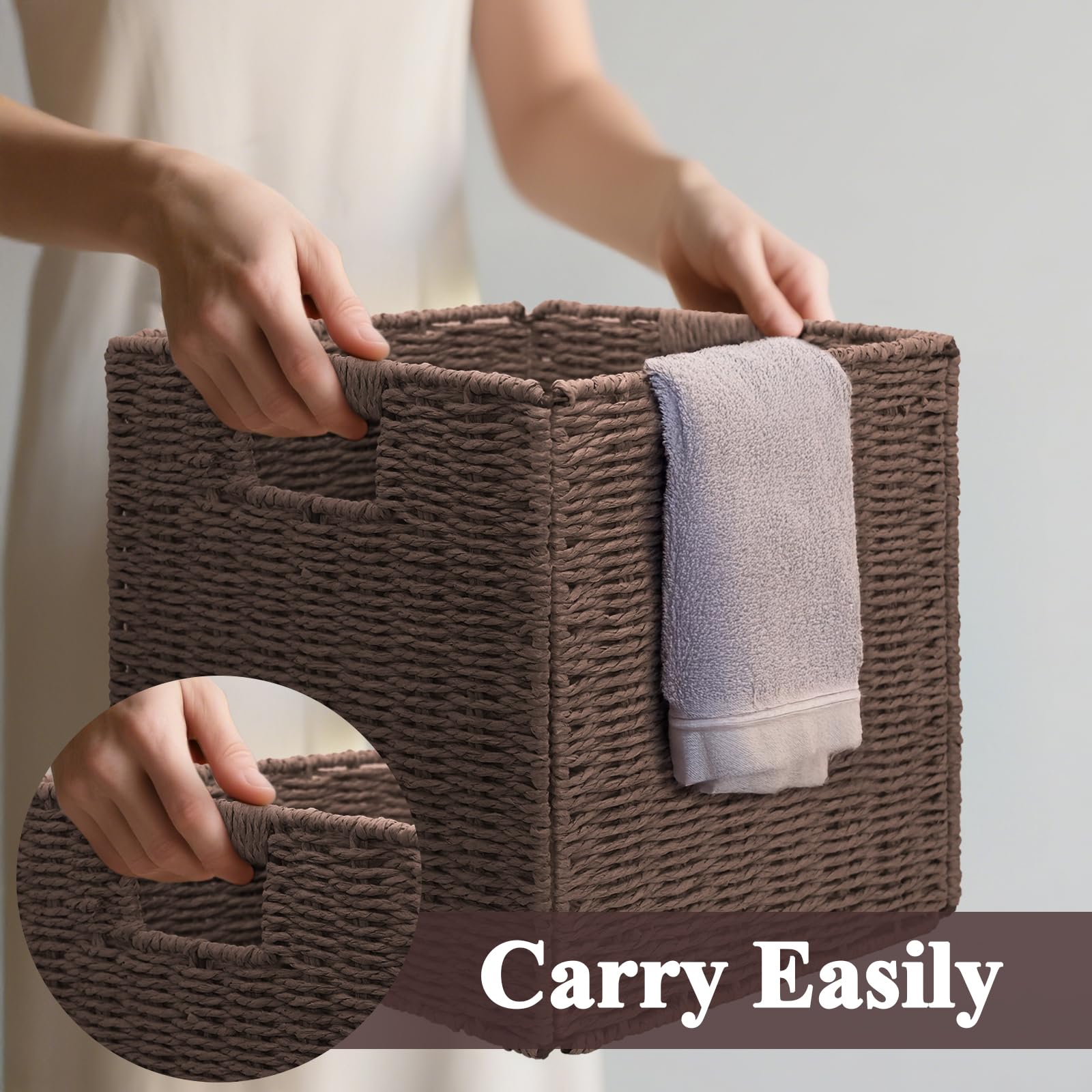 Amazon.com: Wicker Storage Baskets for Organizing, 3 Pack Rustic