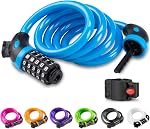 Opaza Bike Lock with 5-Digit Code, 1.2M/4FT Bicycle Combination Cable Lock Lightweight & Security Bike Chain Lock for Bicycle, Mountain Bike, Electric Bike,Scooter