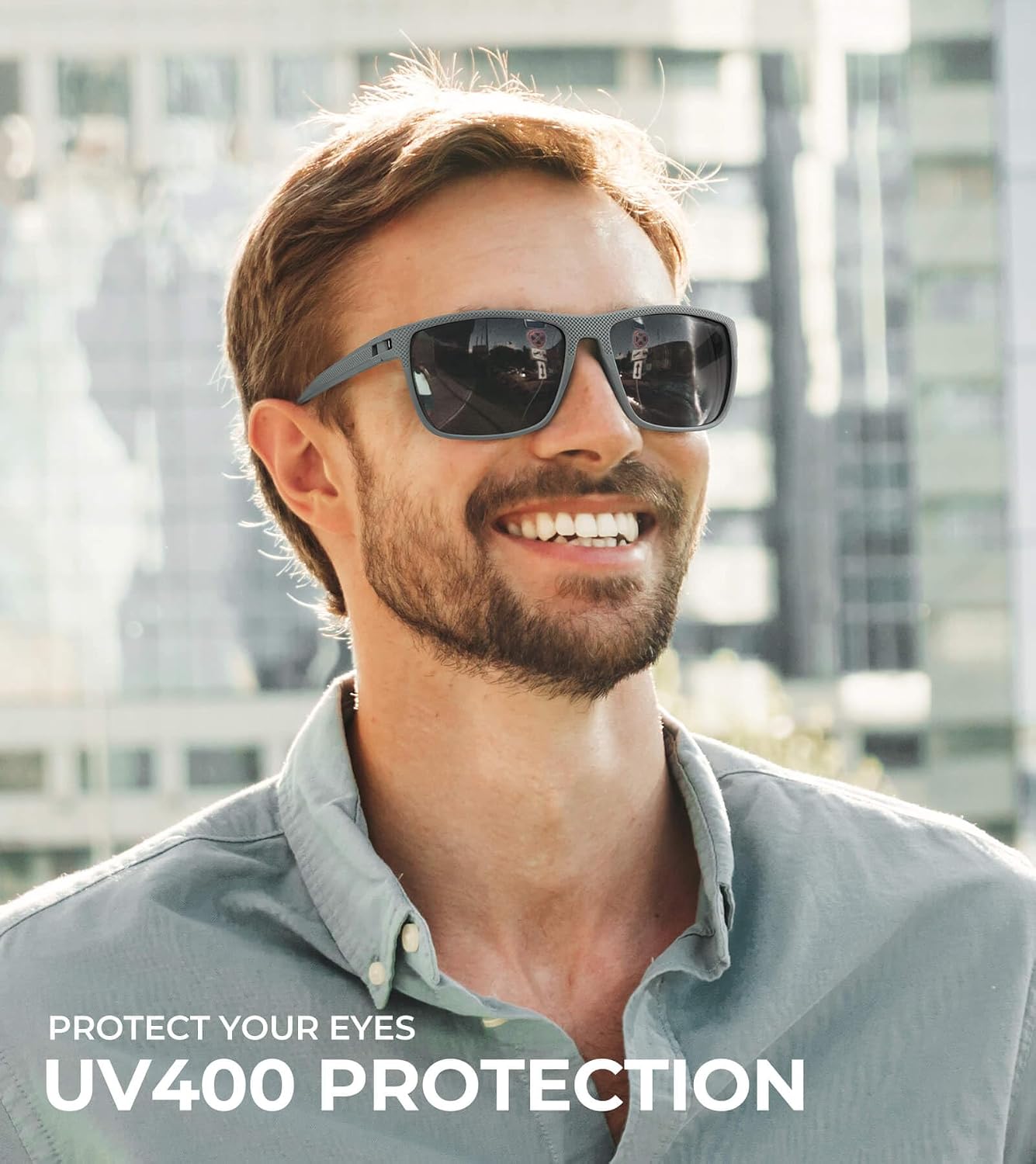 KALIYADI Polarized Sunglasses for Men, Lightweight Sun Glasses with UV Protection for Driving Fishing Golf thumbnail