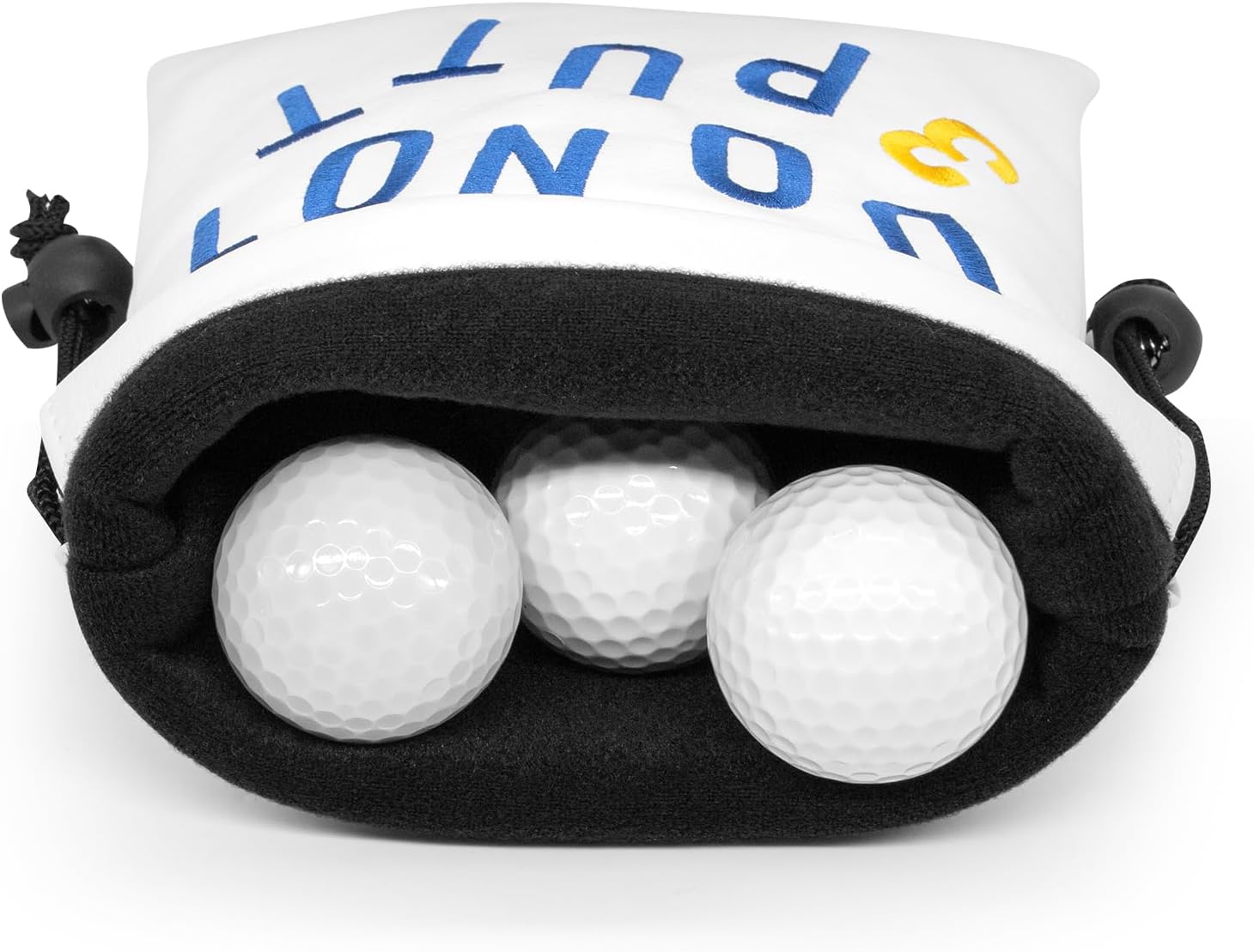 Golf Valuables Pouch - Leather Tee Pouch with Drawstring Closure Golf Gifts | Advanced Embroidery Golf Ball Handbag Portable Golf Ball Pouch Golf Accessories for Men Women