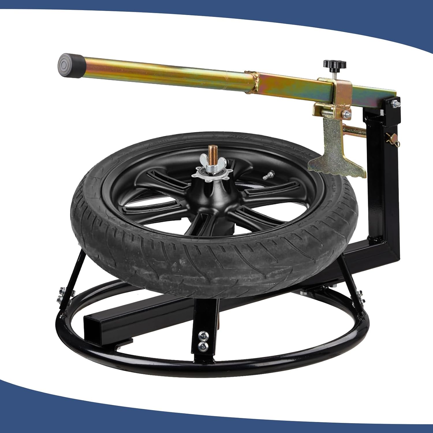 Motorcycle tire Changer for 16in to 21in Tires Dirt Bike Bead Breaker Tire Change Stand Tire Changing Stand Mount, Black