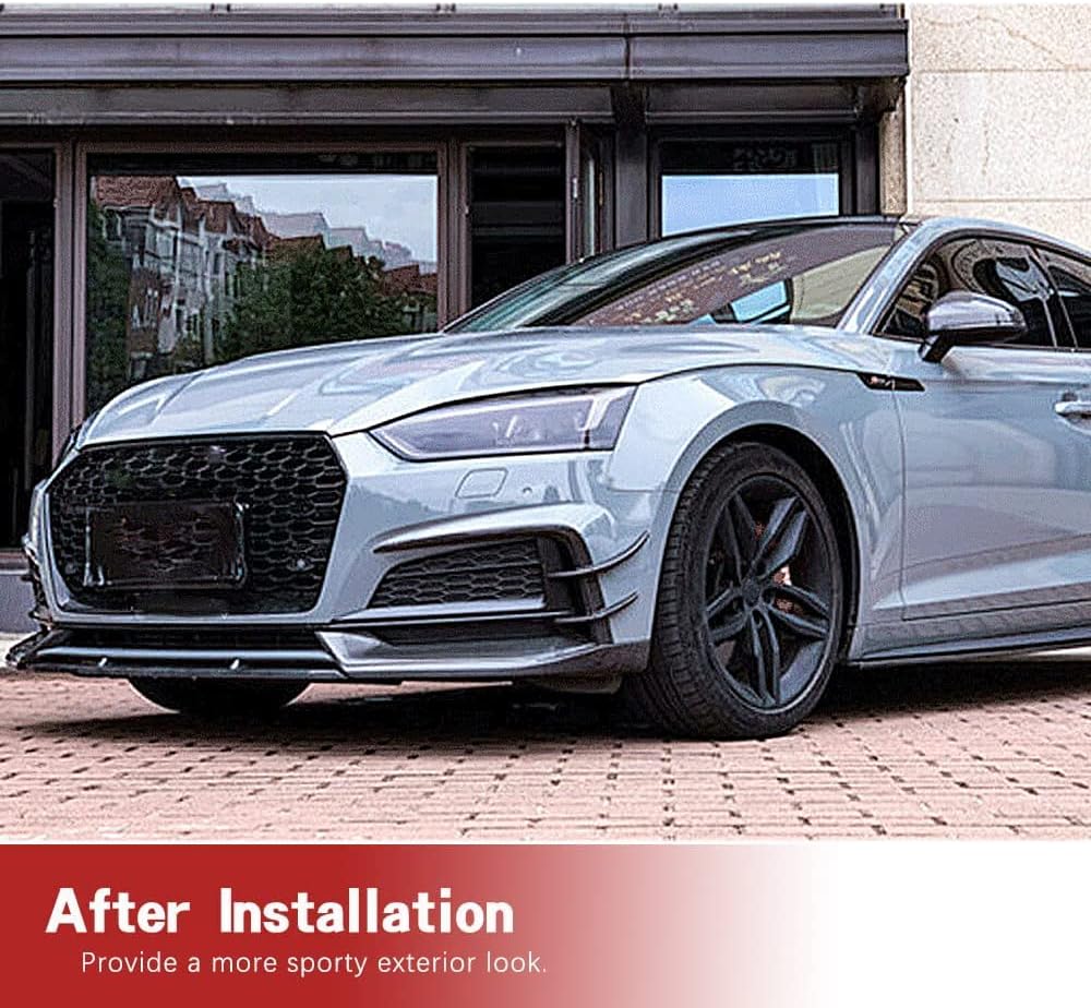 Carbon Fiber Front Bumper Splitter for Audi A5 Sline S5 2017-2019 Add on Style Front Bumper Lip Splitter Fins Factory Outlet