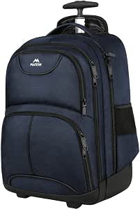 MATEIN Backpack with Wheels, Travel-friendly Rolling Laptop Backpack
