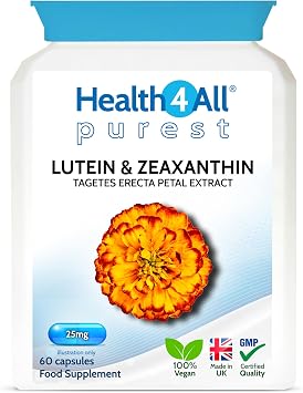 Lutein and Zeaxanthin 25mg 60 Capsules, 2 Months Supply, Vision Support